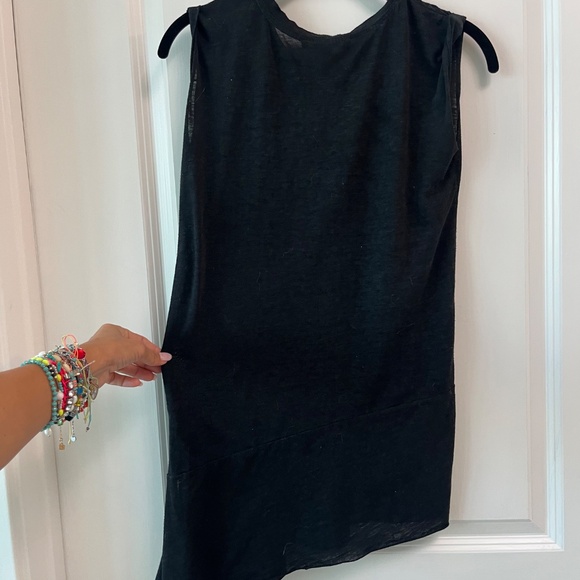 AllSaints Black Asymmetrical Hem Sleeveless Top Size S - Picture 10 of 10